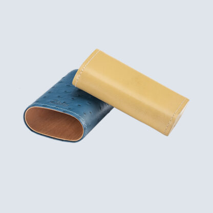 CO39 - CEDAR CIGAR CASE - BLUE + BEIGE