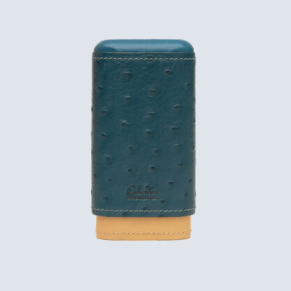 CO39 - CEDAR CIGAR CASE - BLUE + BEIGE