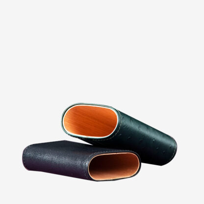 CO39 - CEDAR CIGAR CASE - GREEN + BLACK